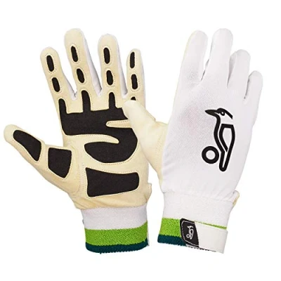 Image of Kookaburra Ultimate Wicket Keeping Inners, White/Black/Green, Over Sized Adult