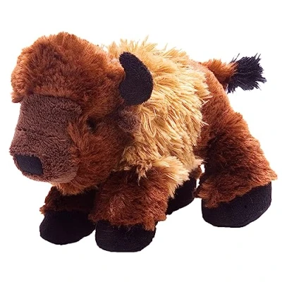 Image of Wild Republic Bison Plush, Stuffed Animal, Plush Toy, Gifts for Kids, Hug’Ems 7 Inches