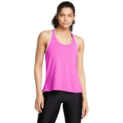 Image of Under Armour Knockout TANK Top, Women&#039;s, Size: Small, Vivid magenta/white