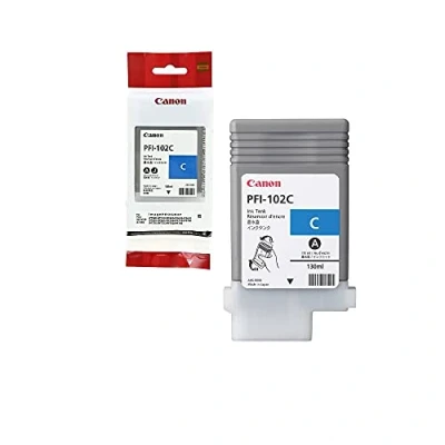 Image of Genuine Cyan Canon PFI 102C Ink Cartridge (0896B001AA)