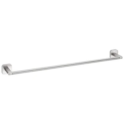 Image of tesa® ESTEETIC Single Towel Rail Self Adhesive Bar in Stainless Steel Design Wall Mounted Holder Waterproof, incl. Power.Kit Solution 91 mm x 630 50