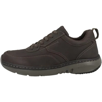 Image of Clarks Pro Lace Leather Shoes in Size 8.5 Brown