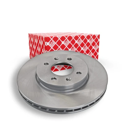Image of 51712F9000 Brake disc FEBI BILSTEIN 108623 Front Axle 256mm 22mm 4 Hole 100mm internally vented Coated HYUNDAI: i20 II Hatchback, Coupe