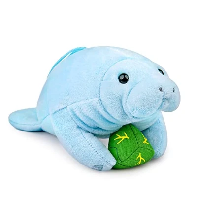 Image of lilizzhoumax Simulation manatee Plush Toy 18cm/7, Realistic Stuffed Animal Wild Toy, Cute Super Soft Home Decoration Toys, Gift for Friends and Kids