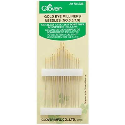 Image of Clover 236 Gold Eye Milliners Needles No. 3,5,7,9, 16