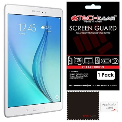 Image of TECHGEAR Screen Protector for Samsung Galaxy Tab A 9.7 Inch (SM T550 / SM T551 T555) Ultra Clear Lcd Guard Cover With Cleaning Cloth &amp; Application Card