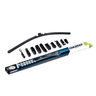 Image of OXIMO Windscreen Wiper Car Blades 425 mm Accessories Interchangeable Mounts for 12 Types Adapts to Curved Windshield