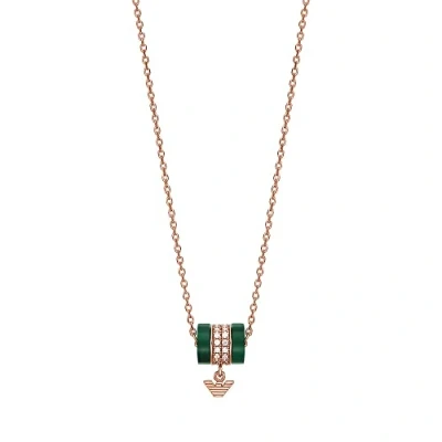 Image of Emporio Armani Women&#039;s Green Malachite Components Necklace, EG3569221
