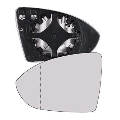 Image of KYYET Left Side Wing Mirror Glass Compatible with vw Golf MK7 2013 2020 Power Heated White