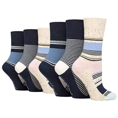 Image of 6 Pairs Gentle Grip Socks size UK 4 8 (6 X RH257)