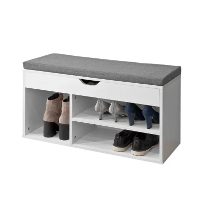 Image of Home White Wood Shoe Storage Rack,FSR45 HG Sobuy