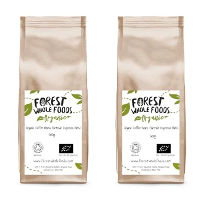Image of Organic Coffee Beans Fairtrade Espresso Blend Forest Whole Foods (1kg)