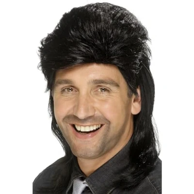 Image of Smiffys Mullet Wig Black(Size: US One Size)