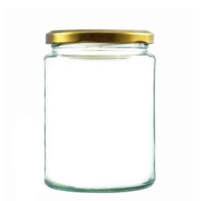 Image of 300ml Glass Food jar with twist off lids for Jam Marmalade Honey (192, gold)