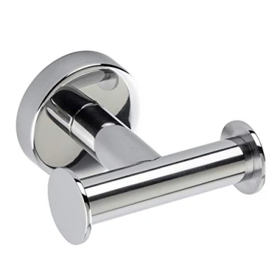 Image of INDA STYL Double Wall Hanger, Stainless Steel, White, 8 x 5 cm