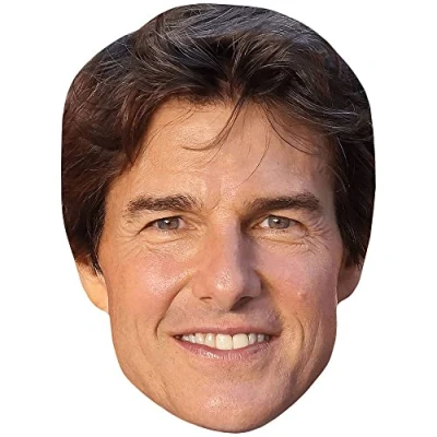 Image of Tom Cruise (Brown Hair) Celebrity Mask, Flat Card Face, Fancy Dress Mask