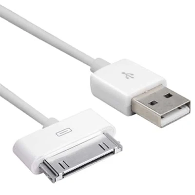 Image of TRIXES USB Charging Data Cable Sync for iPhone, iPad, iPod 30 pin Lead 2M White