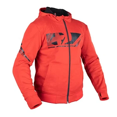 Image of Oxford Men&#039;s Super Hoodie 2.0 Sports Motorcycle Zoodie, Red, 2XL