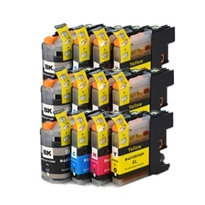 Image of 12 ECS Compatible Ink Cartridges Replace LC 123 for Brother DCP J132W J152W J552DW MFC J650DW J752DW J4110DW J870DW J4410DW J4510DW J4610DW J4710DW J470DW