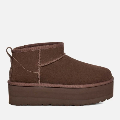 Image of UGG Classic Ultra MINI Platform ankle boots, Women&#039;s, Size: 8, Burnt cedar Suede