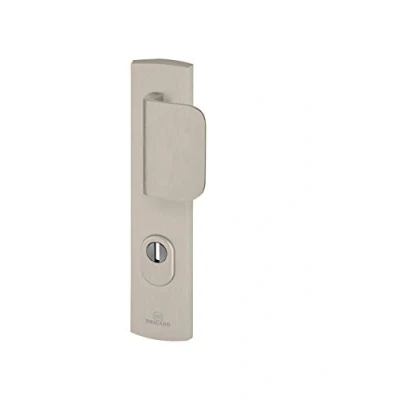 Image of Bricard 9920051 Stainless Steel Shielded Handles on Plate for Entrance Door Stand and Spoiler European Cylinder