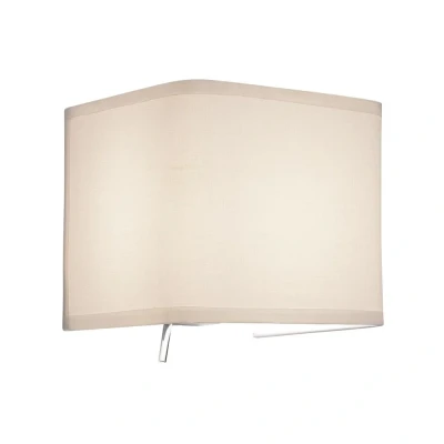 Image of Ashino 1 Light Indoor Wall Switched Fabric, E14