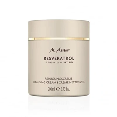 Image of M. Asam Resveratrol Premium NT50 Cleansing Cream (200ml) Anti Aging facial Cleanser frees the skin from impurities &amp; refreshes stressed, face wash for tired a youthful glow, care