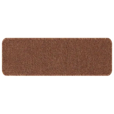 Image of vidaXL Stair Mats with Latex Backing Yellow 25x60 cm
