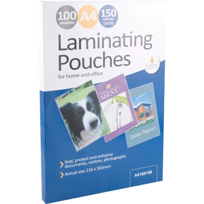 Image of Cathedral Products Pack of 100 A4 Gloss Laminating Pouches 150 Micron