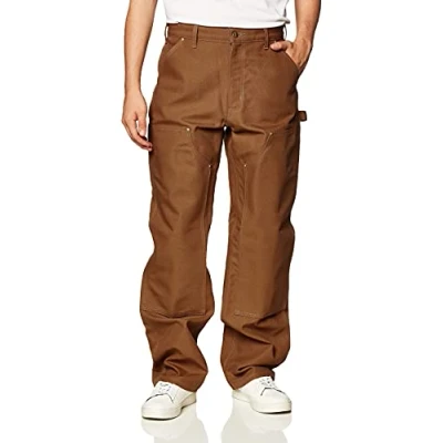 Image of Carhartt Men&#039;s Loose Fit Firm Duck Double Front Utility Work Pant, Brown, 40W / 30L