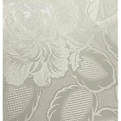 Image of Emma Barclay Damask Rose Jacquard Table Cloth in Cream 60x84 (152x213cm)
