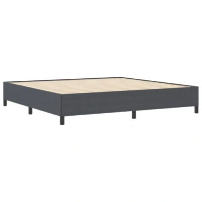 Image of vidaXL Bed Frame Dark Grey 200x200 cm Corduroy Fabric