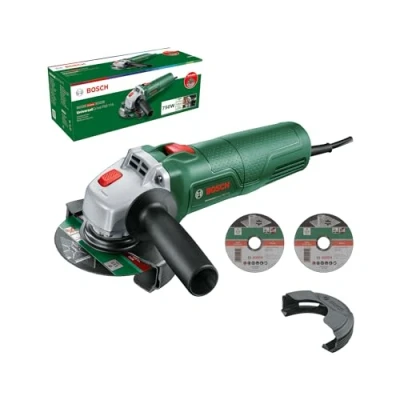 Image of Bosch Small Angle Grinder UniversalGrind 750 115 (750 W; 3X Straight Cutting Discs; for Grinding, Cutting, Brushing and Sanding; in Carton Packaging)