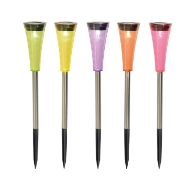 Image of Näve Colorato 5 colourful LED solar ground spikes