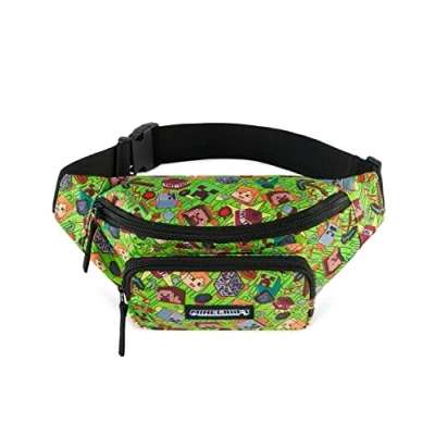 Image of Minecraft Children&#039;s Fanny Bag, Pack for Boys Gamer, Multi Coloured Coloured, Taille Unique, Waist Bag