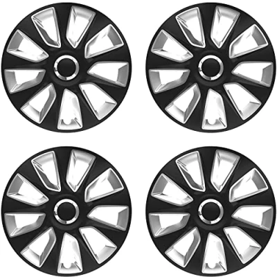 Image of The Urban Company Wheel Trim Cover Compatible With Citroen Berlingo Mk1 14&quot; Black/Diamond Cut Silver