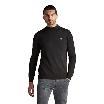 Image of G STAR RAW Men&#039;s Premium Core Mock Knit, black (dk D17923 B692 6484), S
