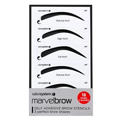 Image of salonsystem Marvel Brow Self Adhesive Stencils Pack of 18