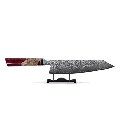 Image of Japanese damacus kiritsuke knife 23cm Ruby Ocatgon