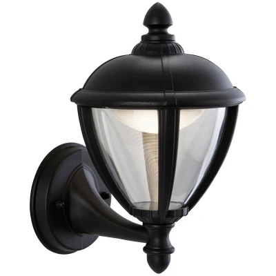 Image of Unite LED Outdoor Wall Lantern Uplight Black IP44