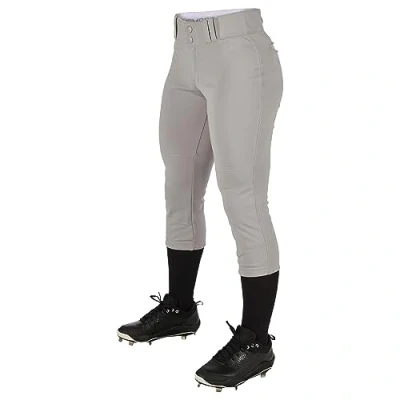 Image of Champro Women&#039;s Tournament Traditional Low Rise Polyester Softball Pant Grey