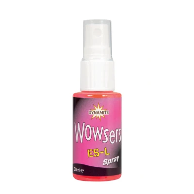 Image of Dynamite Baits Wowser Bait Spray ES L (Pink) 30ml Boilie flavour
