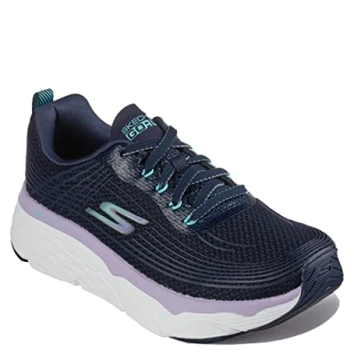Image of Skechers Women&#039;s Max Cushioning Elite, Navy/Lavender, 6 UK Wide