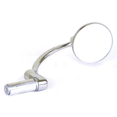 Image of HDM Products Halcyon 835 Bar End Motorcycle Mirror (Stainless Steel, Round Head (7.5cm))