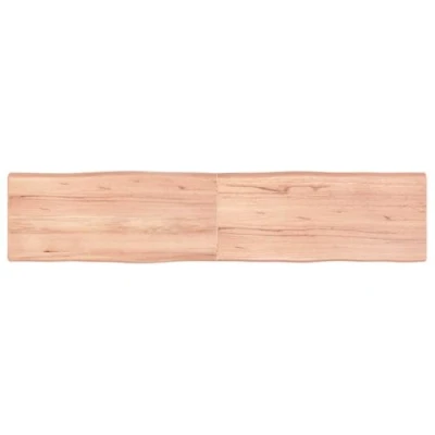 Image of vidaXL Live Edge Table Top Solid Oak Wood, Light Brown, Handmade, Durable and Space saving, Versatile for Home &amp; Office (180x40x(2 6) cm)