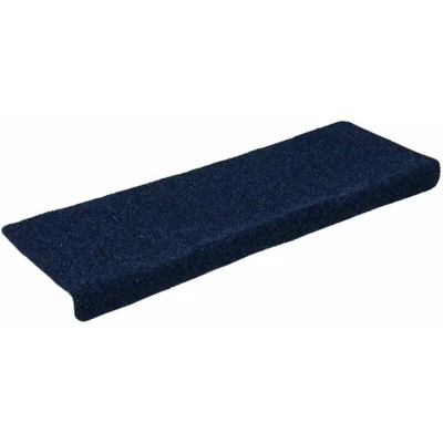 Image of Stair Mats Self adhesive 30 pcs 65x21x4 cm Navy Rectangular Edge Vidaxl