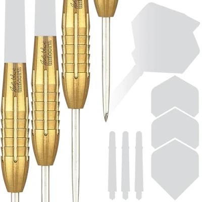 Image of Unicorn Steel Tip Darts Barrels Only John Lowe World Champion Purist Player Development Lab Phase 2 90% Golden Tungsten 21 g