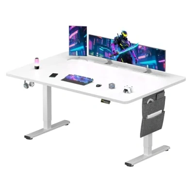 Image of SANODESK 160x60cm Electric Standing Desk Height Adjustable Sit Stand Home Office with Memory Smart Pannel Splice Board