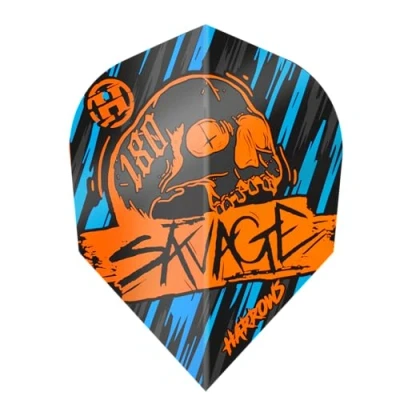 Image of Harrows Savage Orange Blue NO6 Dart Flights