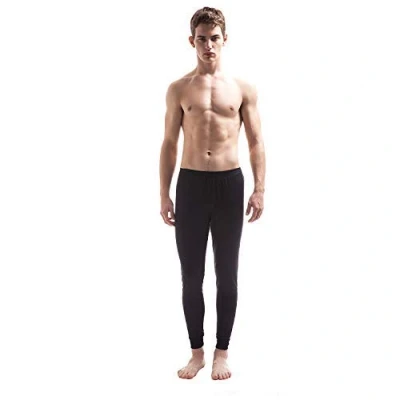 Image of Jasmine Silk Mens Pure Thermal Long Johns Black (Medium)